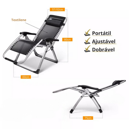Pague 1 Leve 2 💙 OrtoComfort© Max – Cadeiras Dobráveis Super Reforçadas (150kg)