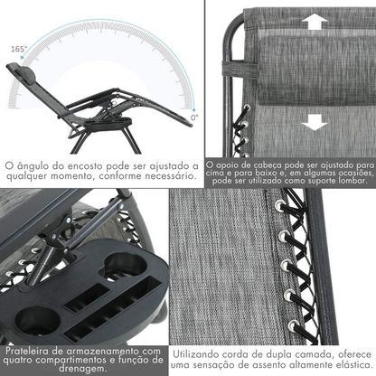 Pague 1 Leve 2 💙 OrtoComfort© Max – Cadeiras Dobráveis Super Reforçadas (150kg)